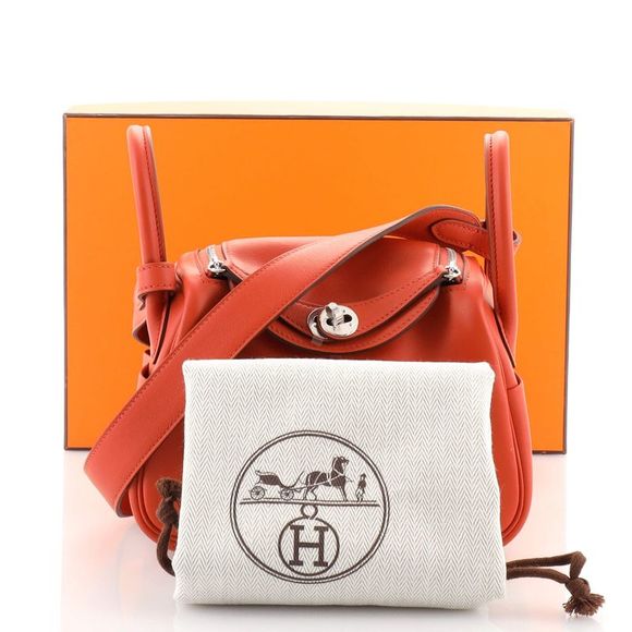 Hermes Lindy Bag Swift Mini Orange - Picture 2 of 8